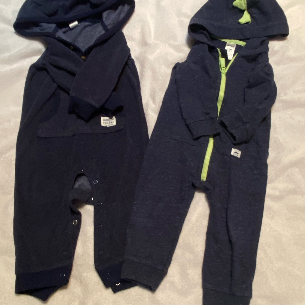 Carter's Dino and Raccoon Bodysuits